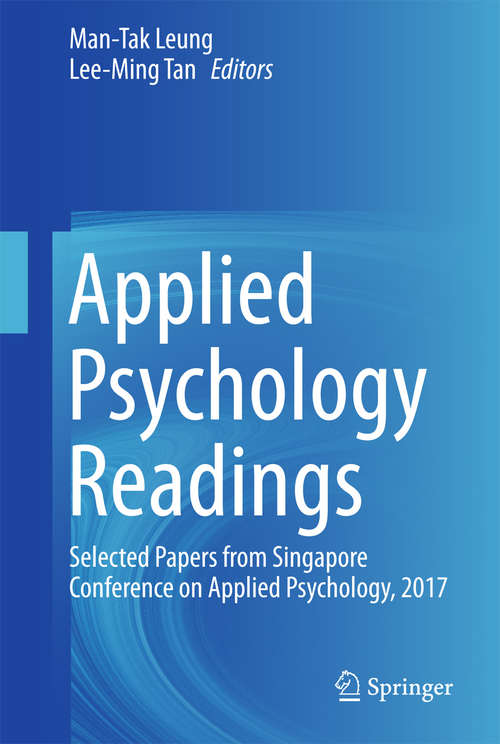 Book cover of Applied Psychology Readings: Selected Papers from Singapore Conference on Applied Psychology, 2017