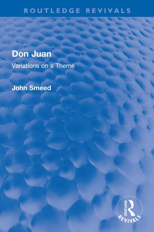Book cover of Don Juan: Variations on a Theme (Routledge Revivals)