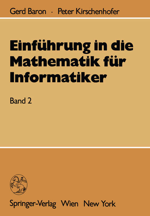 Book cover of Einführung in die Mathematik für Informatiker: Band 2 (1990)