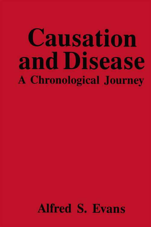 Book cover of Causation and Disease: A Chronological Journey (1993)