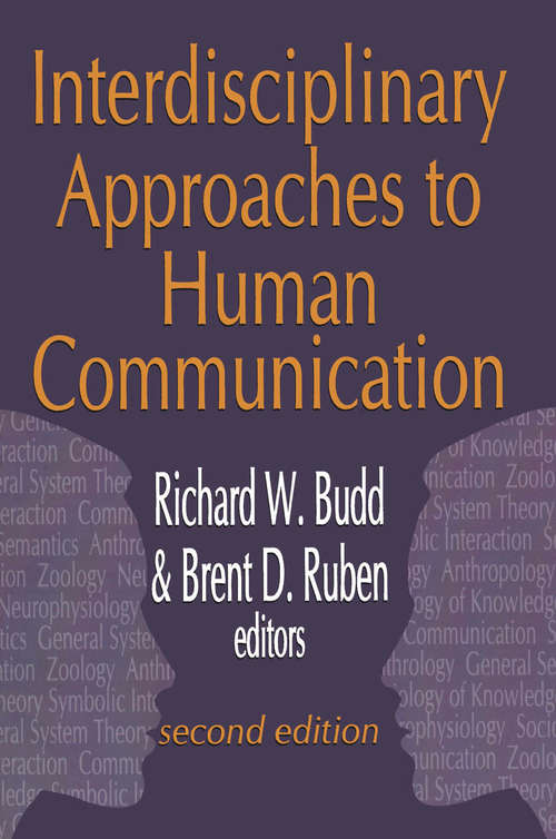 Book cover of Interdisciplinary Approaches to Human Communication