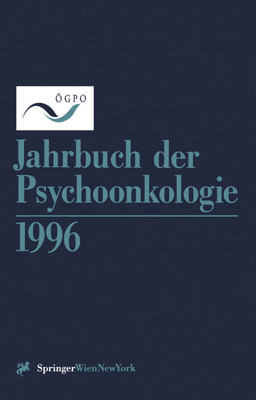 Book cover of Jahrbuch der Psychoonkologie 1996 (1996) (Jahrbuch der Psychoonkologie #1996)