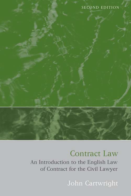 Book cover of Contract Law: An Introduction to the English Law of Contract for the Civil Lawyer (3)