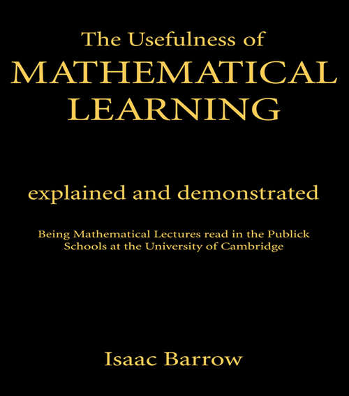 Book cover of Usefullness of Mathematical Learning: Usefulness Mathematical Learning