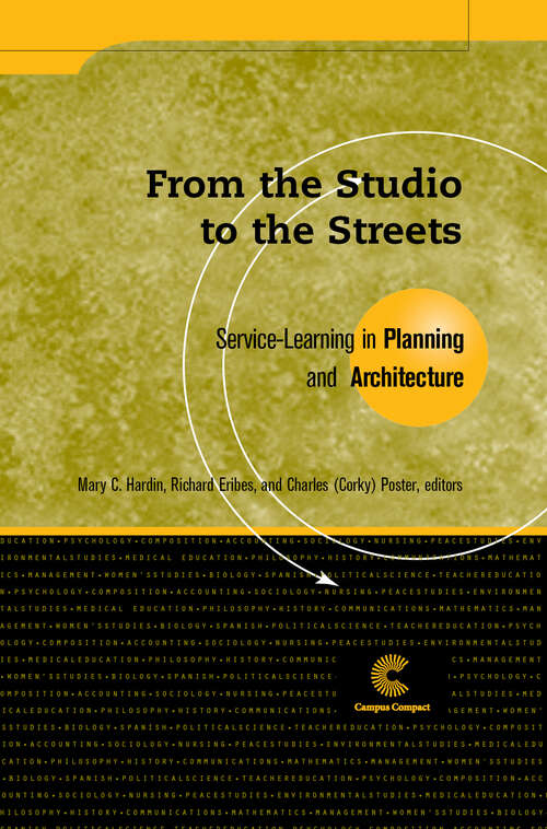 Book cover of From the Studio to the Streets: Service-Learning in Planning and Architecture