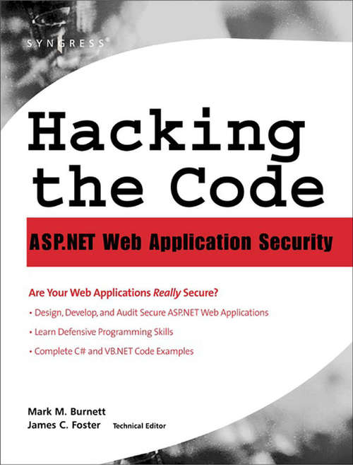 Book cover of Hacking the Code: Auditor's Guide to Writing Secure Code for the Web