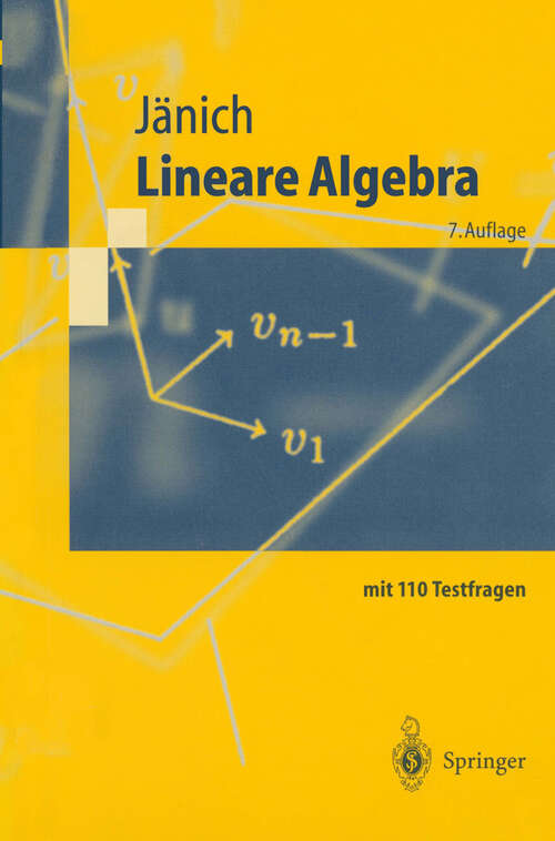 Book cover of Lineare Algebra (7. Aufl. 1998) (Springer-Lehrbuch)