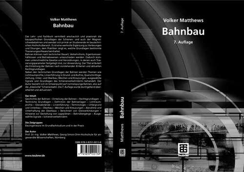Book cover of Bahnbau (7Aufl. 2007) (Teubner Studienskripten Bauwesen #113)