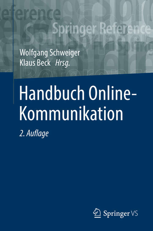 Book cover of Handbuch Online-Kommunikation (2. Aufl. 2019)
