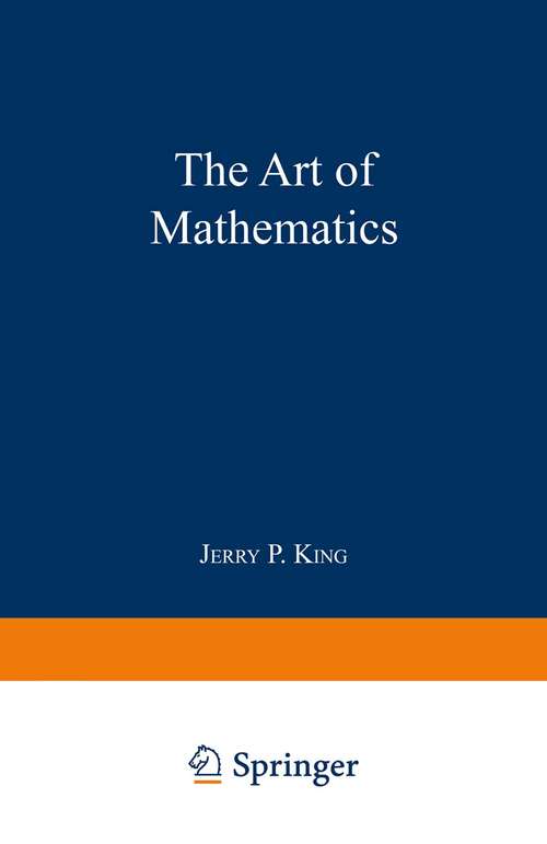 Book cover of The Art of Mathematics: (pdf) (1992) (Dover Books On Mathematics Ser.)