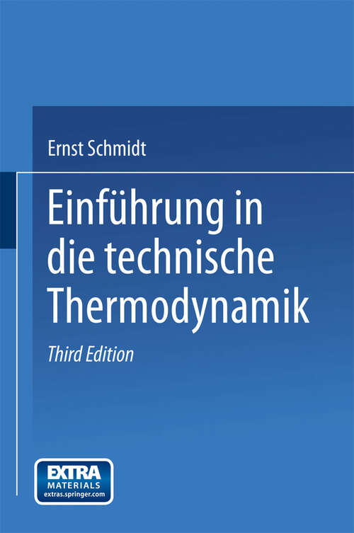 Book cover of Einführung in die technische Thermodynamik (3. Aufl. 1945)