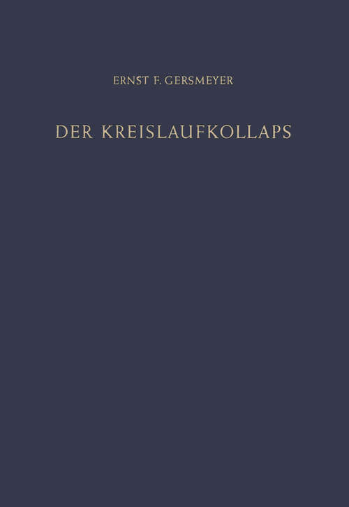 Book cover of Der Kreislaufkollaps (1961)