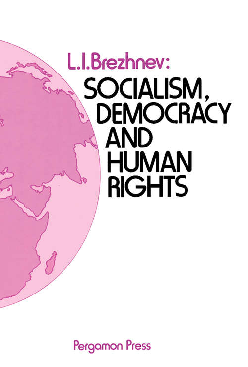 Book cover of Socialism, Democracy and Human Rights