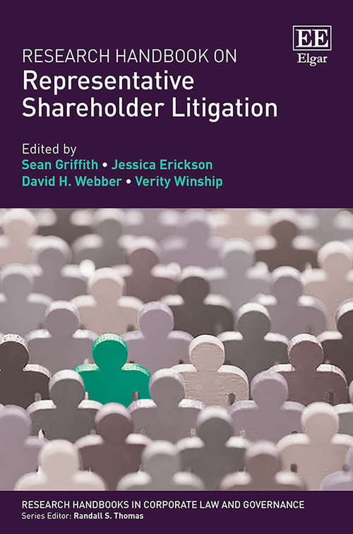 Book cover of Research Handbook on Representative Shareholder Litigation (Research Handbooks in Corporate Law and Governance series)