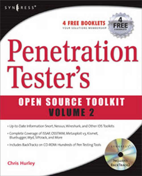 Book cover of Penetration Tester's Open Source Toolkit (2)