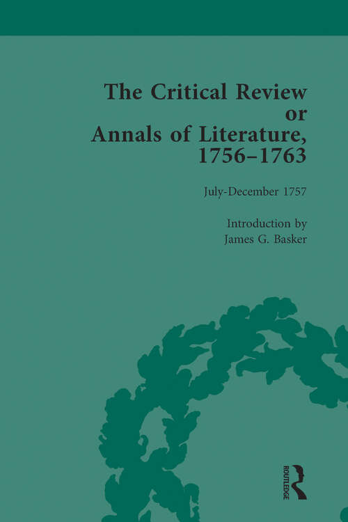 Book cover of The Critical Review or Annals of Literature, 1756-1763 Vol 4