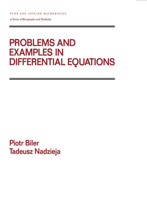 Book cover of Problems and Examples in Differential Equations