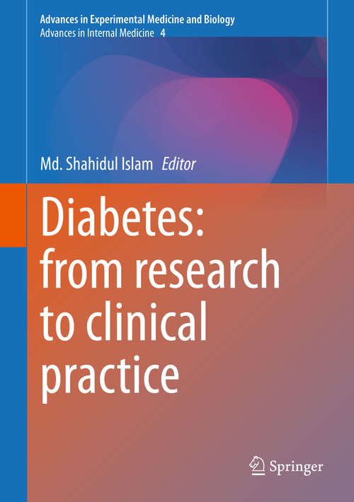 Book cover of Diabetes: Volume 4 (1st ed. 2021) (Advances in Experimental Medicine and Biology #1307)