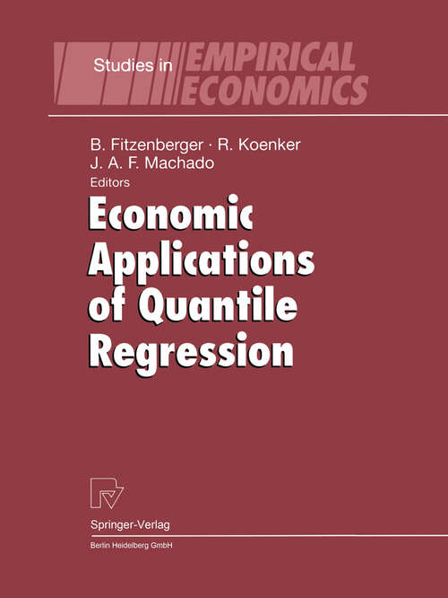 Book cover of Economic Applications of Quantile Regression (2002) (Studies in Empirical Economics)