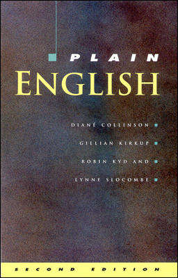 Book cover of Plain English (2) (UK Higher Education OUP  Humanities & Social Sciences Study Skills)