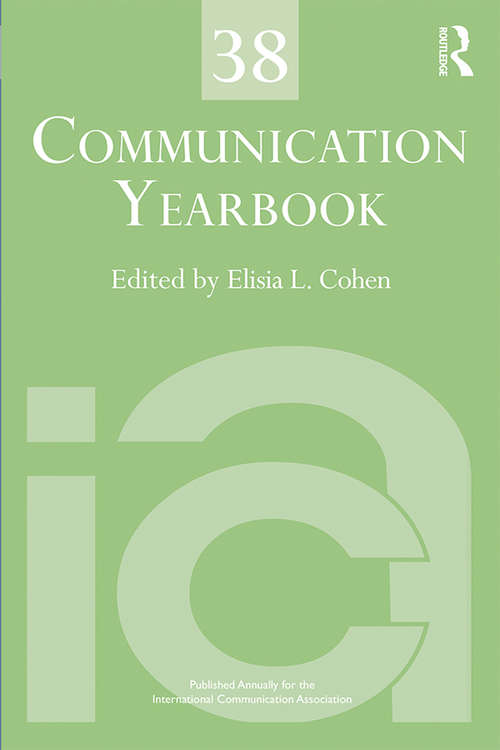 Book cover of Communication Yearbook 38