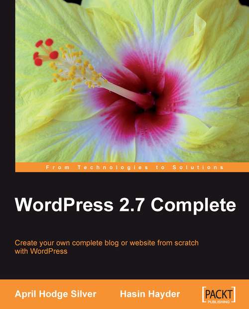 Book cover of WordPress 2.7 Complete