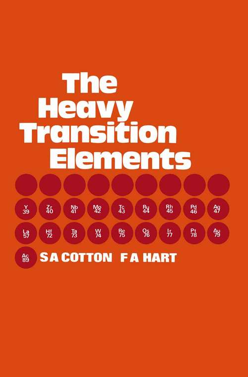 Book cover of Heavy Transition Elements (1st ed. 1975)