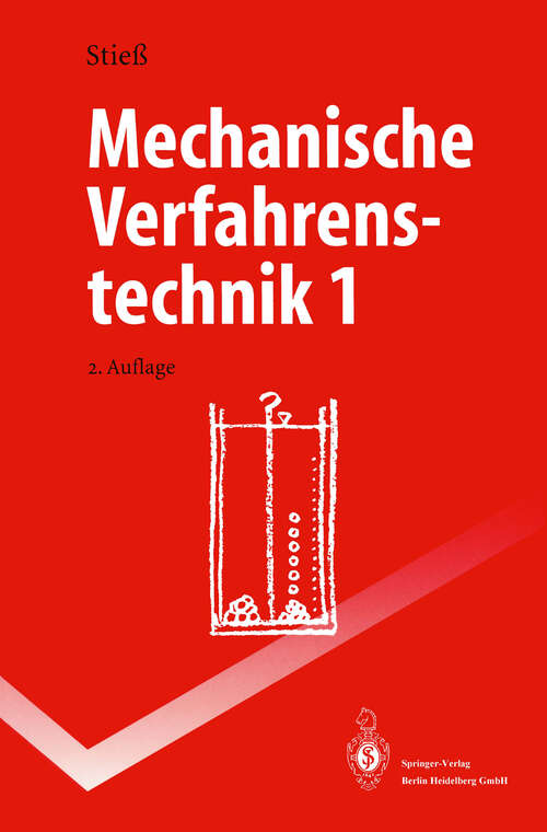 Book cover of Mechanische Verfahrenstechnik 1 (2. Aufl. 1995) (Springer-Lehrbuch)