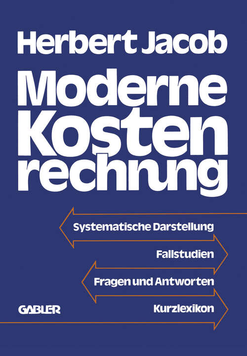 Book cover of Moderne Kostenrechnung (1978)