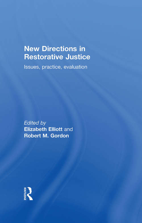 Book cover of New Directions in Restorative Justice