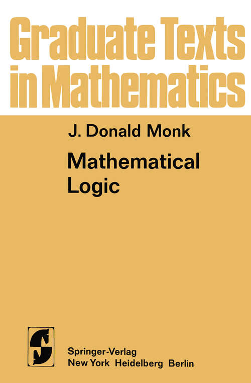 Book cover of Mathematical Logic (1976) (Graduate Texts in Mathematics #37)