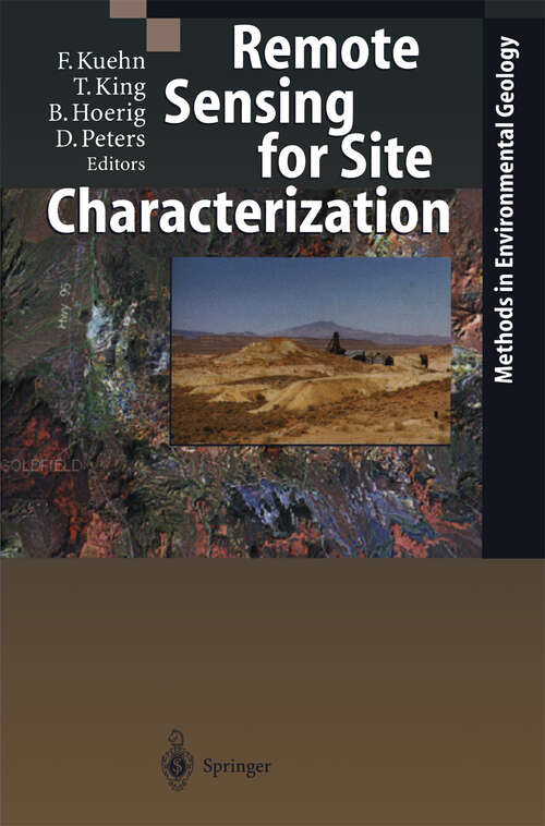 Book cover of Remote Sensing for Site Characterization (2000) (Methods in Environmental Geology)