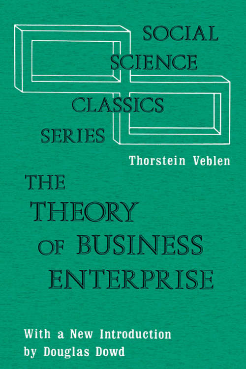 Book cover of The Theory of Business Enterprise