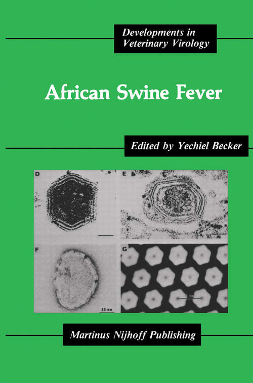 Book cover of African Swine Fever (1987) (Developments in Veterinary Virology #3)