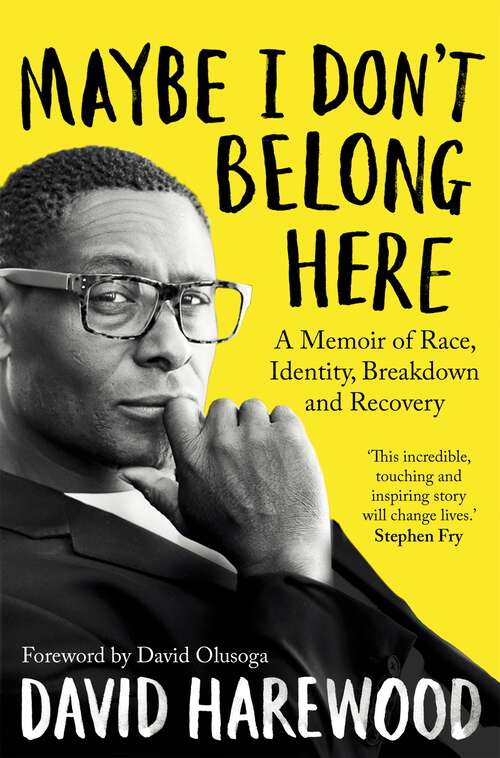 Book cover of Maybe I Don't Belong Here: A Memoir of Race, Identity, Breakdown and Recovery