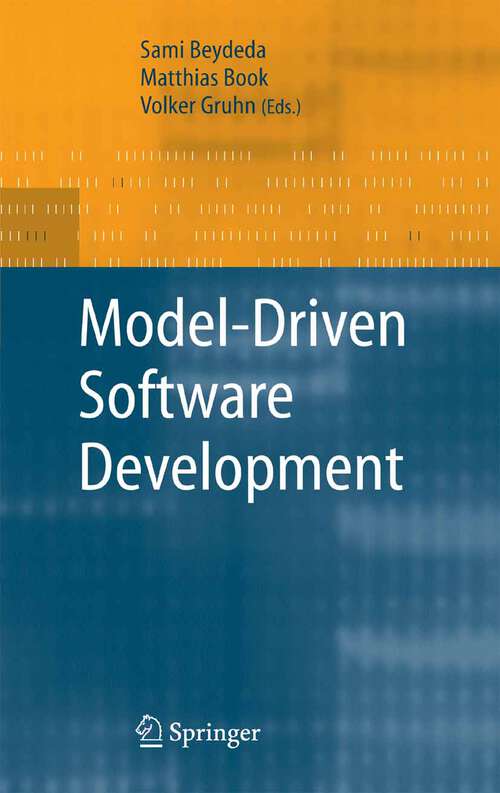 Book cover of Model-Driven Software Development (2005)