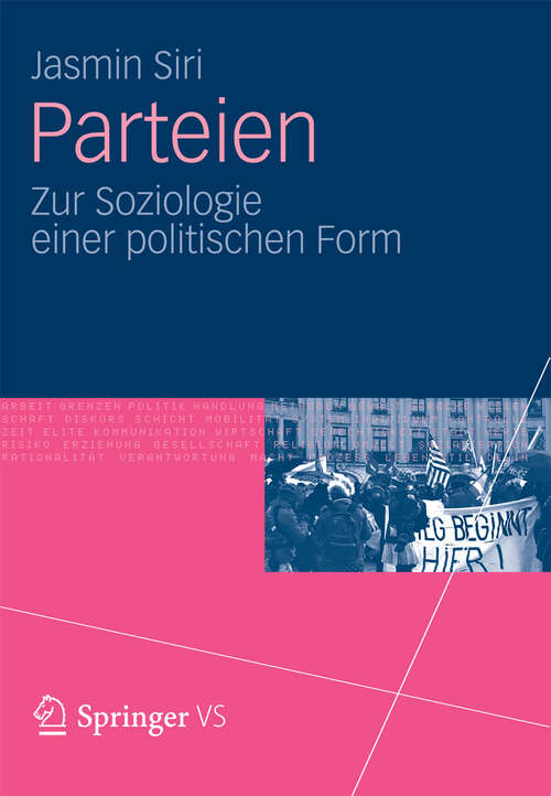 Book cover of Parteien: Zur Soziologie einer politischen Form (2012)