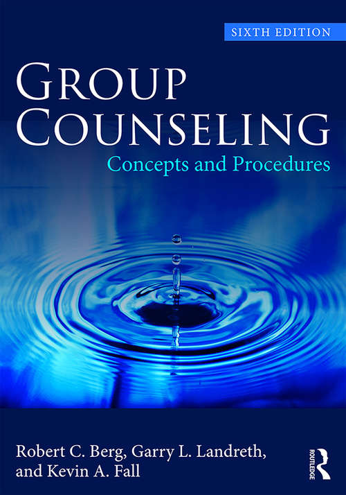 Book cover of Group Counseling: Concepts and Procedures (6)