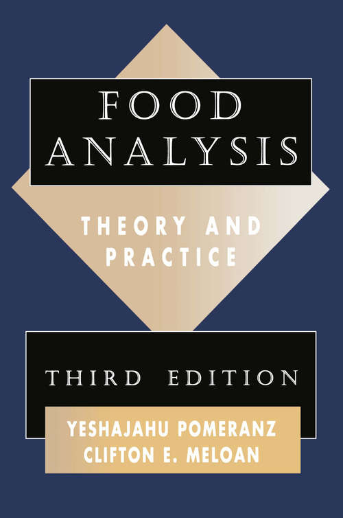 Book cover of Food Analysis: Theory and Practice (1994)