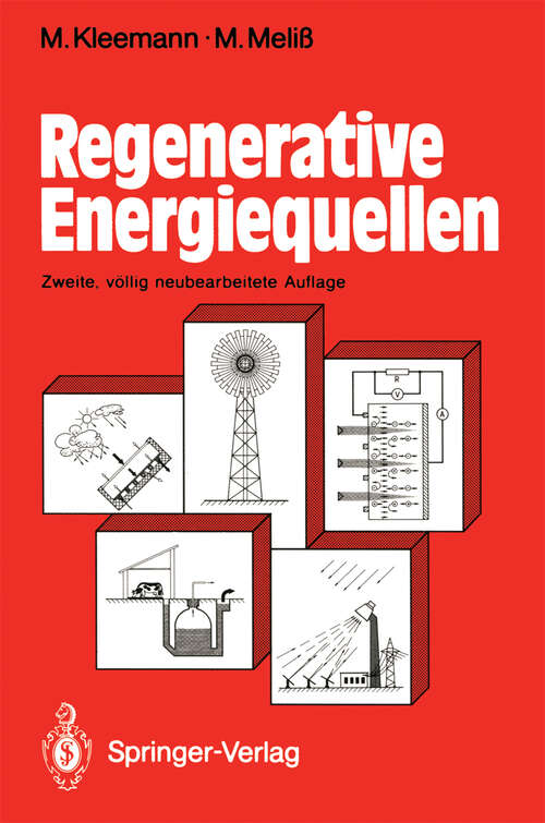 Book cover of Regenerative Energiequellen (2. Aufl. 1993)