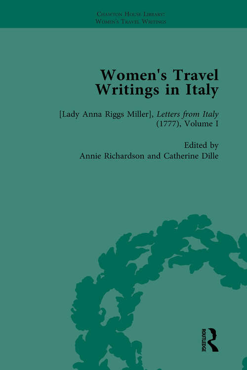 Book cover of Women's Travel Writings in Italy, Part I Vol 1