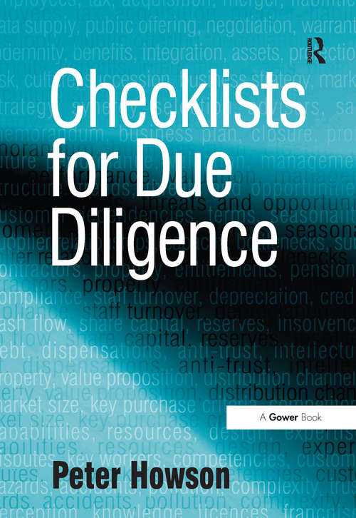 Book cover of Checklists for Due Diligence