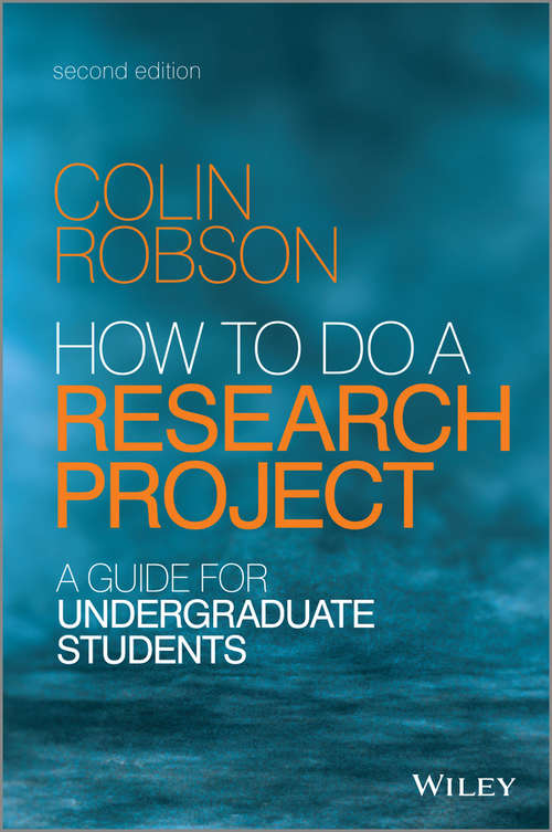 Book cover of How to do a Research Project: A Guide for Undergraduate Students