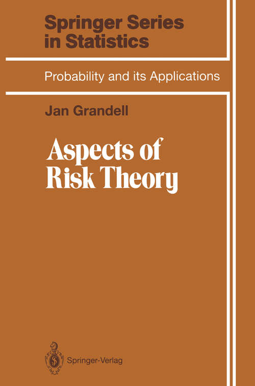 Book cover of Aspects of Risk Theory (1991) (Springer Series in Statistics)