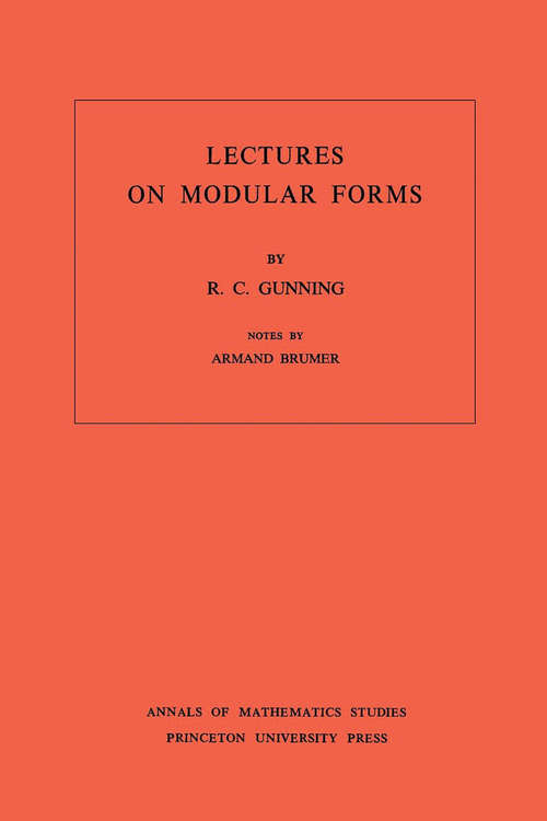 Book cover of Lectures on Modular Forms. (AM-48), Volume 48