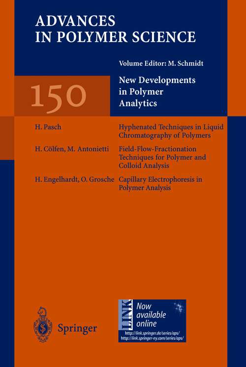 Book cover of New Developments in Polymer Analytics I (2000) (Advances in Polymer Science #150)