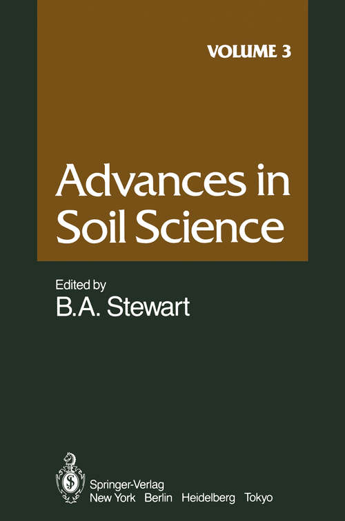 Book cover of Advances in Soil Science: Volume 3 (1985) (Advances in Soil Science #3)