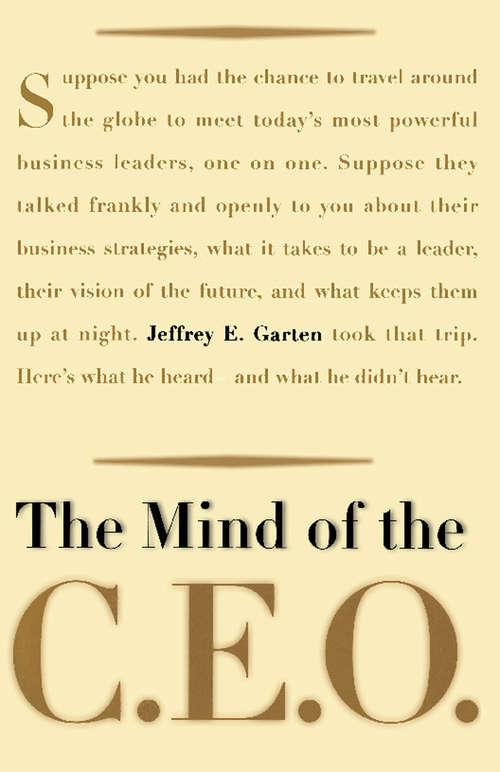 Book cover of The Mind Of The CEO