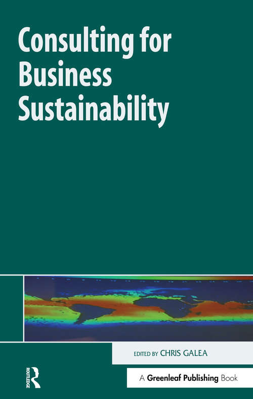 Book cover of Consulting for Business Sustainability