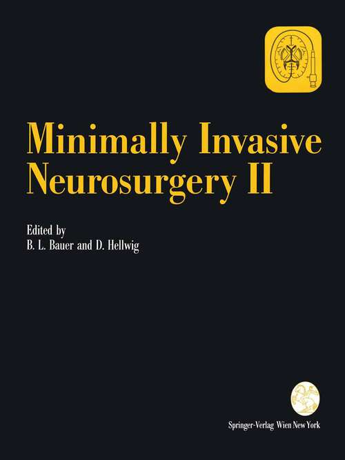 Book cover of Minimally Invasive Neurosurgery II (1994) (Acta Neurochirurgica Supplement #61)